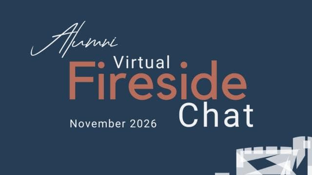 Graphic: Alumni Virtual Fireside Chat, November 2026